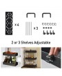 Storage Cart 4-Tier Slim Mobile Shelving Unit Rolling Bathroom Carts with Handle for Kitchen Bathroom Laundry Room Narrow Places, Black