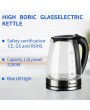 ZOKOP HD-1857-A 220V 2200W 1.8L Electric Glass Kettle UK Plug