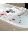 Luxury Slim Bridge Bath Tray Bathtub Storage Rack Shelf Organizer Bathroom Accessories White