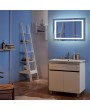 Square Touch LED Bathroom Mirror, Tricolor Dimming Lights40*24"