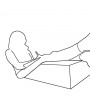 24"*21"*8" Sleep Restoration Memory Foam Trapezoid Leg Support Pillow