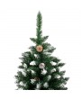 Christmas Tree 7FT 1350 Branch Flocking Spray White Tree Plus Pine Cone (YJ)