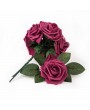 50pcs PE Foam Rose Flower Wine Red